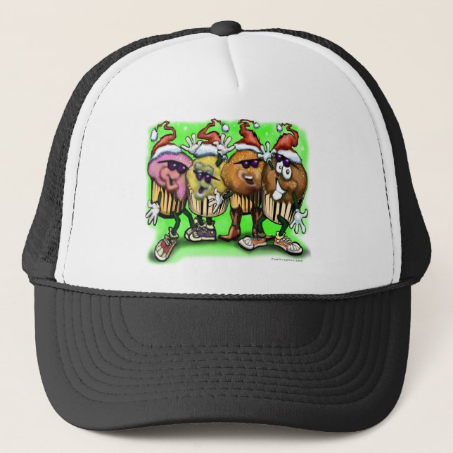 CupCake Christmas Trucker Hat (Front)