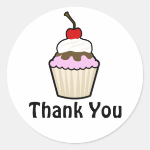 Cupcake Classic Round Sticker
