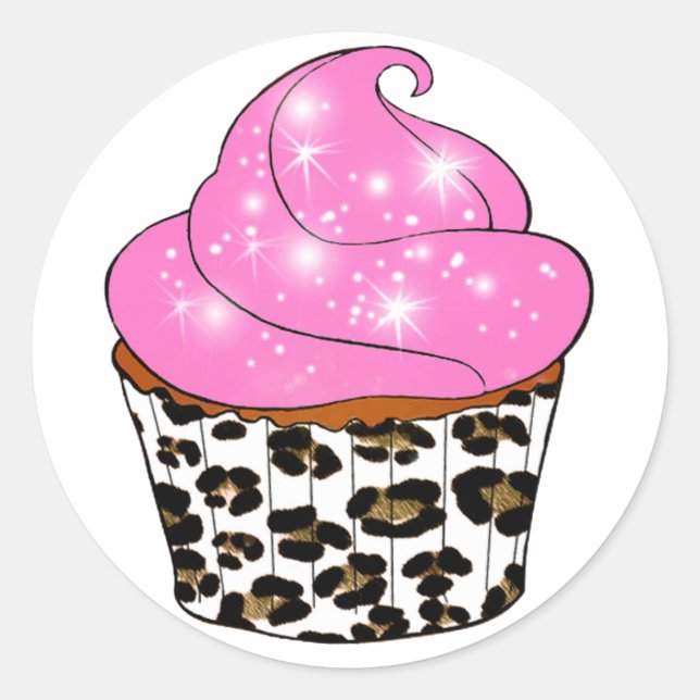 Cupcake Classic Round Sticker (Front)