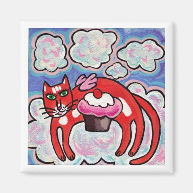 Cupcake Clouds Angel Magnet (Front)