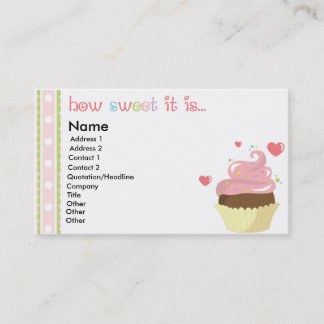 Cupcake Contact Card