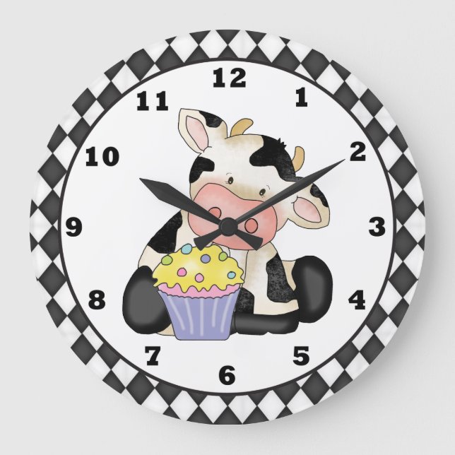 Cupcake cow clock (Front)