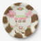 Cupcake Cowgirl Baby Girl Shower 7" Paper Plate