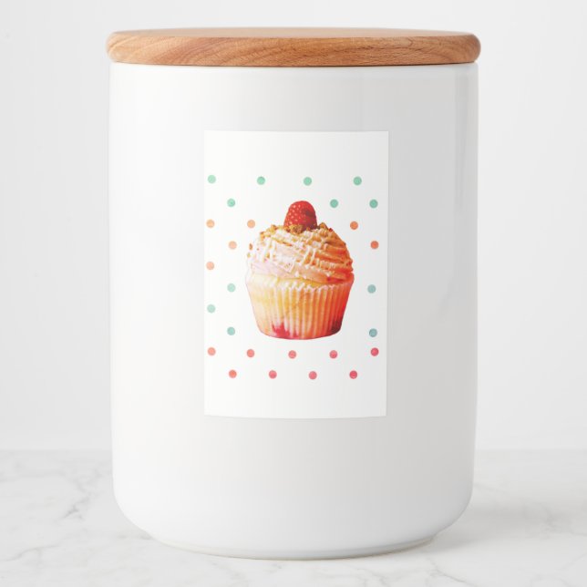 Cupcake Custom Food Container Label (Front)