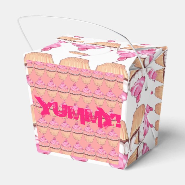 CUPCAKE CUSTOMIZABLE TAKE-OUT BOXES - YUMMY GIFTS (Back Side)