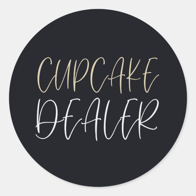 Cupcake Dealer Classic Round Sticker (Front)