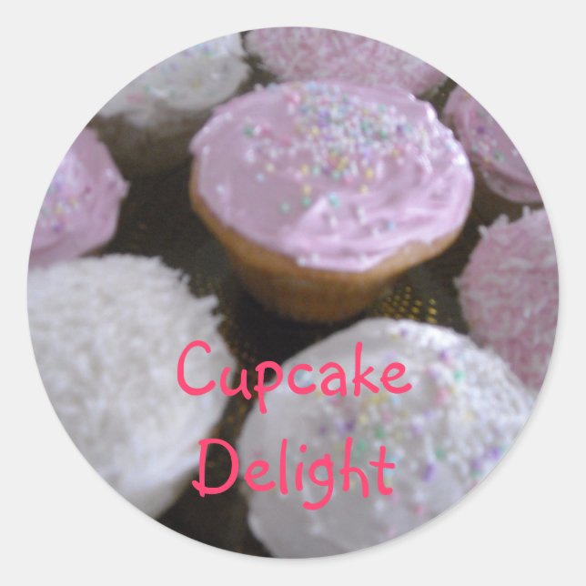 Cupcake Delight Classic Round Sticker (Front)