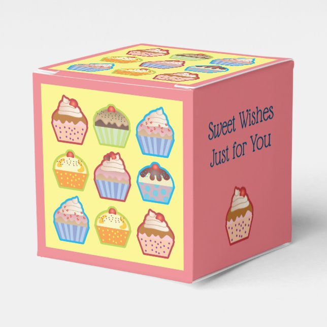 Cupcake Design  Favour Box (Front Side)