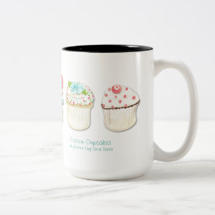 Cupcake Dessert Baking Bakery Business Identity Two-Tone Coffee Mug