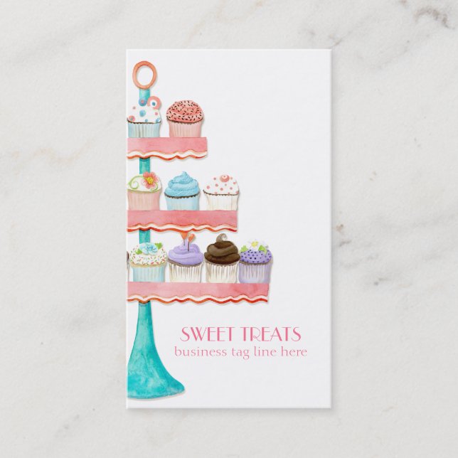 Cupcake Dessert Baking Bakery Business Package Card (Front)