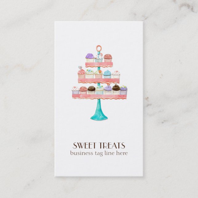 Cupcake Dessert Baking Bakery Business Package Card (Front)