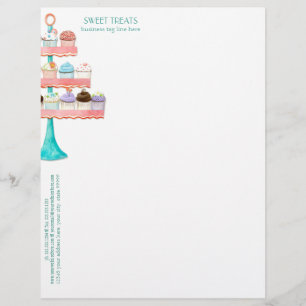 Cupcake Dessert Baking Bakery Business Package Letterhead Design