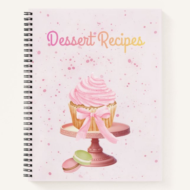 Cupcake Dessert Recipe Notebook (Front)