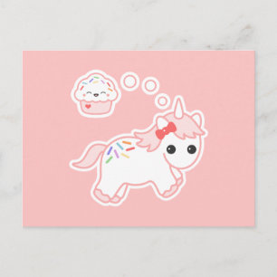 Cupcake Dream Unicorn Postcard
