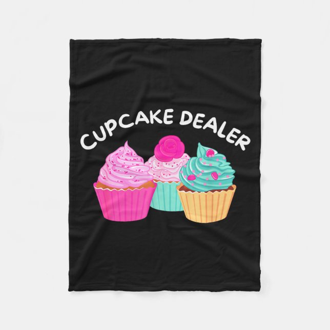 Cupcake Er - Funny Cupcake Baker Pastry Baking Gif Fleece Blanket (Front)