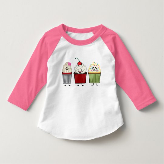 Cupcake family icing sprinkles cherry cakes heart T-Shirt