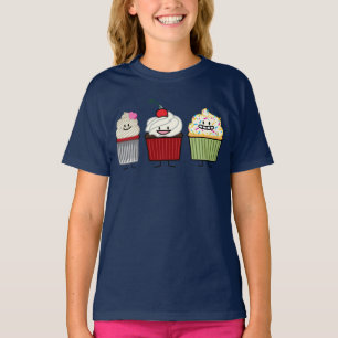 Cupcake family icing sprinkles cherry cakes heart T-Shirt