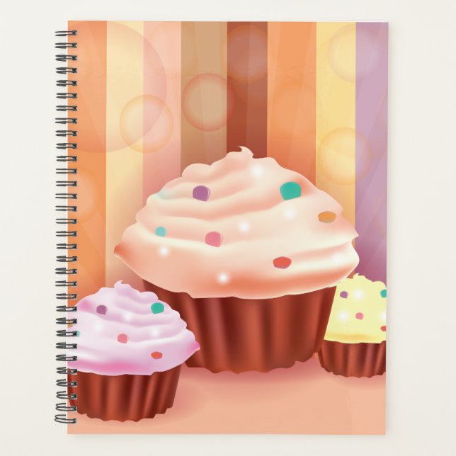 Cupcake Fantasy Colourful Sweet Treats  Planner (Front)