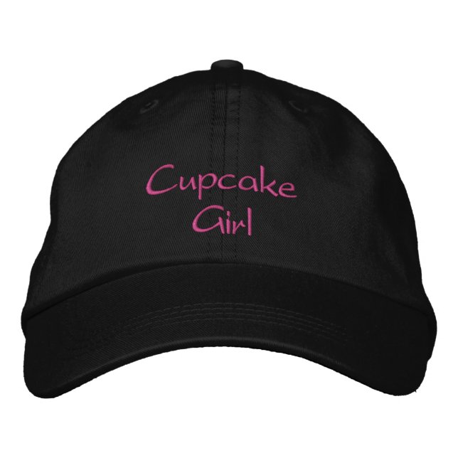 Cupcake Girl Embroidered Cap / Hat (Front)