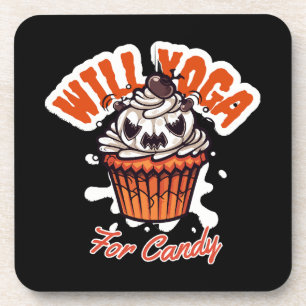 Cupcake Halloween idea for Moms Yoga Coaster