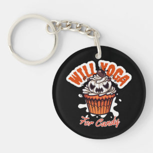 Cupcake Halloween idea for Moms Yoga Key Ring