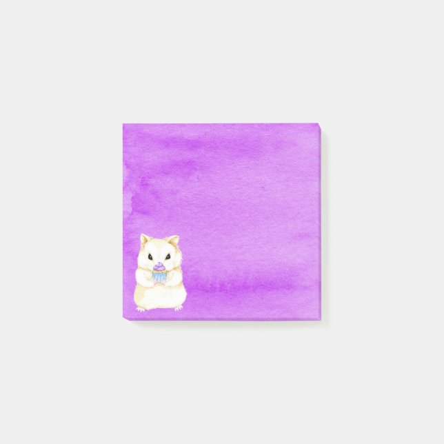 Cupcake Hamster Post-It Notes (Front)