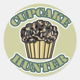 Cupcake Hunter Classic Round Sticker