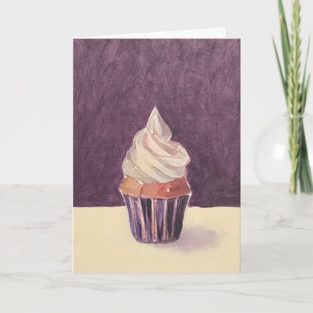 Cupcake In Purple Card (Front)