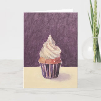 Cupcake In Purple Card