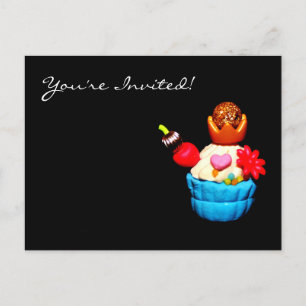 Cupcake Invitation Postcard