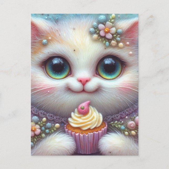 Cupcake Kitty Postcard (Front)
