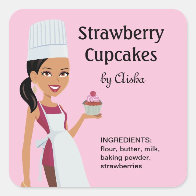 Cupcake Labels with Character Design #1 (Front)