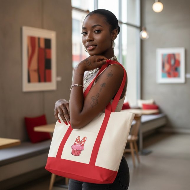 Cupcake Large Tote Bag (Creator Uploaded)