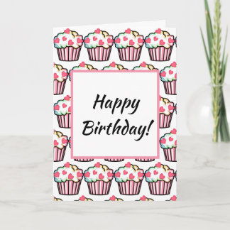 Cupcake Love Birthday Holiday Card
