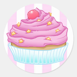 Cupcake Love Classic Round Sticker