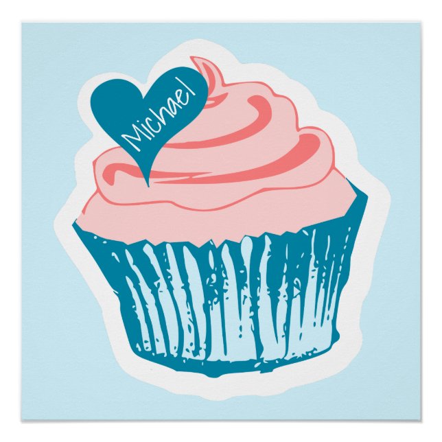Cupcake Love custom name poster (Front)