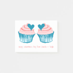 Cupcake Love custom text Post-It notes