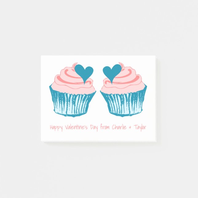 Cupcake Love custom text Post-It notes (Front)