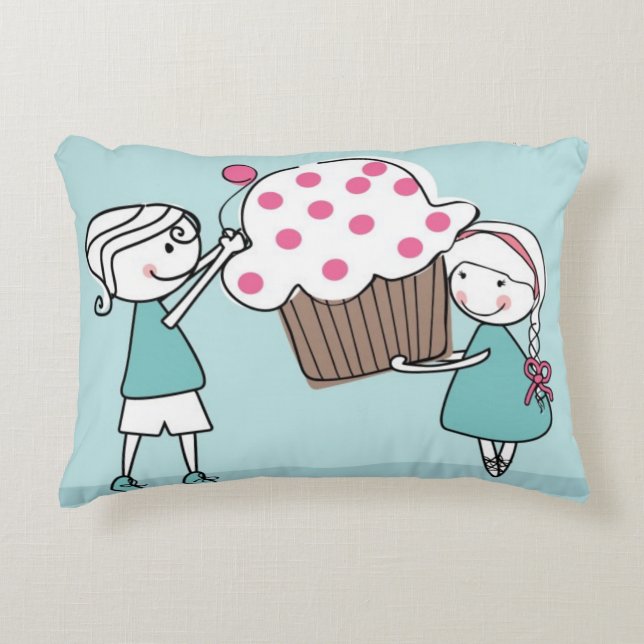 Cupcake Love Decorative Cushion (Front)