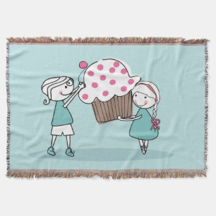 Cupcake Love Throw Blanket