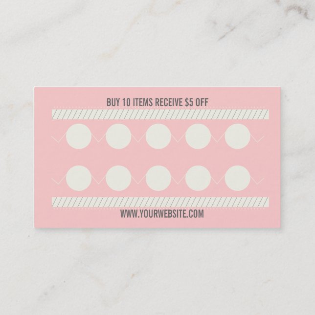 Cupcake Loyalty Business Card (Back)