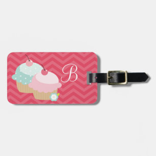 Cupcake Mania Personalised Luggage Tag