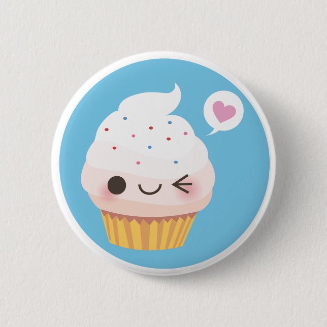 Cupcake Mania! Vanilla 6 Cm Round Badge (Front)