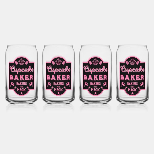 Cupcake Master Baker Can Glass (Front)