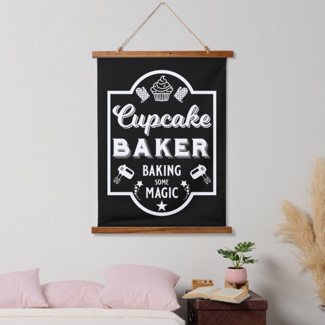 Cupcake Master Baker Hanging Tapestry (Bedroom)