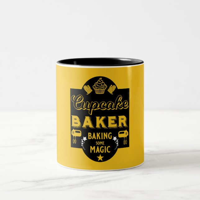 Cupcake Master Baker Two-Tone Coffee Mug (Center)