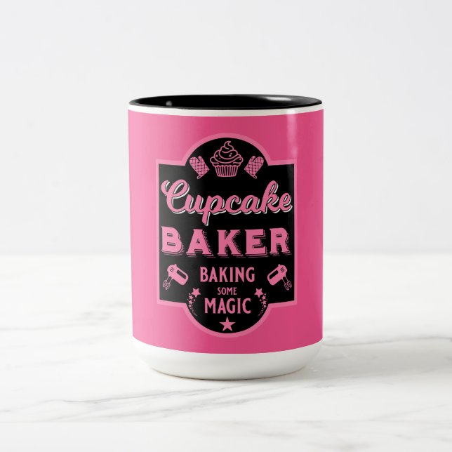 Cupcake Master Baker Two-Tone Coffee Mug (Center)