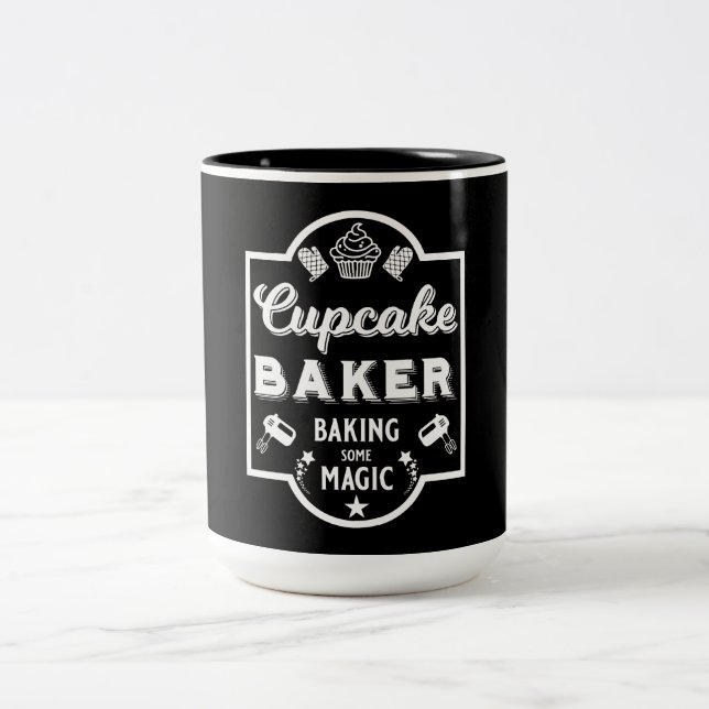 Cupcake Master Baker Two-Tone Coffee Mug (Center)