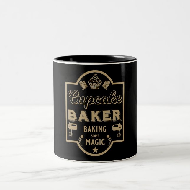 Cupcake Master Baker Two-Tone Coffee Mug (Center)