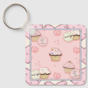 Cupcake Motto Keychain